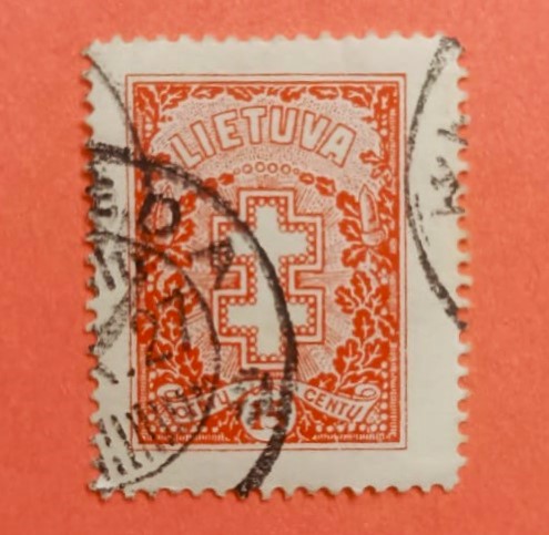 Issue:    Lithuania 1969 Protective Cross Stamp Type:   Stamp Number of Stamps:   1 Stamps Denomination:    15 C Issue Date:   1969 Issued By:    Lithuania Post