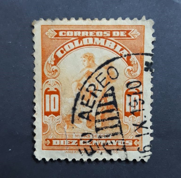 Issue:   Colombia 1935 Stamp Type:   Stamp Number of Stamps:   1 Denominations:   10 C Issue Date:   1935 Issued By:   Colombia Post