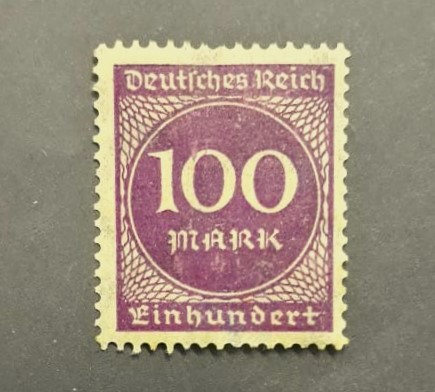 Issue:  Germany 1923 Reich 100 Mark Stamp Type:   Stamp Number of Stamps:   1 Denominations:   100 Issue Date:   1923 Issued By:   Germany Deutsche Post ( Deutschland )