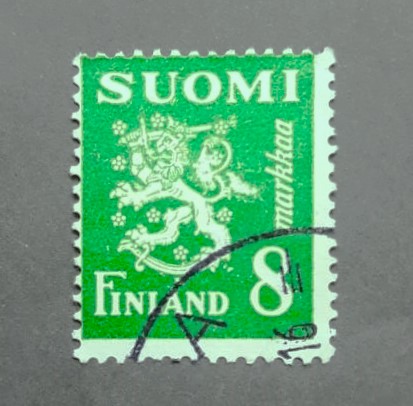 Issue:   Finland Suomi Markka Coat Of Arms Stamp Type:   Stamp Number of Stamps:   1 Denominations:   8 Issue Date:    Issued By:   Finland Post