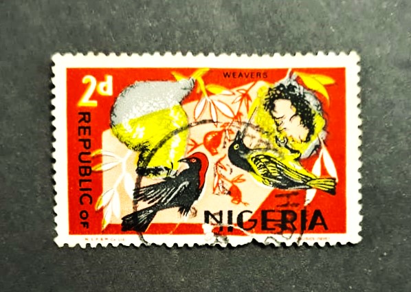 Issue:    Republic Of Nigeria 1965 Weavers Stamp Type:    Stamp Number of Stamps:    1 Denominations:    2 D Issue Date:   1965 Issued By:   Nigeria Post