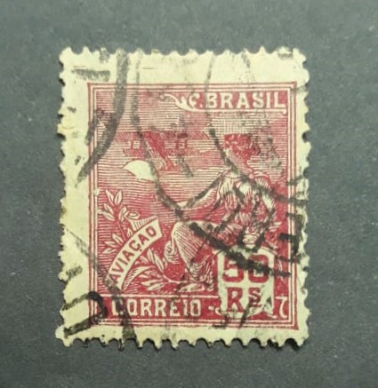 Issue:    Brazil Aviacao Correio  Stamp Type:   Stamp Number of Stamps:   1 Denominations:    50 RS Issue Date:    Issued By:    Brazil post