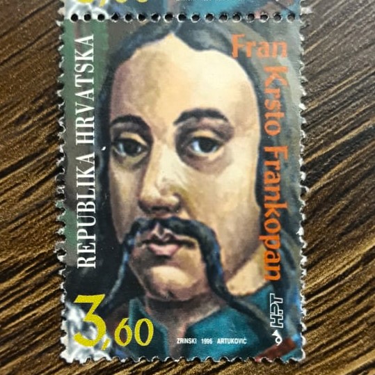 Issue:   Republic Croatia Fran Krsto Frankopan 1996 Stamp Type:   Stamp Number of Stamps:   1 Denominations:   3,60  E Issue Date:   1996 Issued By:    Croatia Post