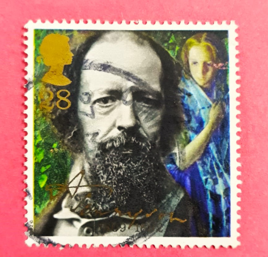 Issue:    UK 1992 Alfred Tennyson Stamp Type:   Stamp Number of Stamps:   1 Stamps Denomination:   28 P Issue Date:   1992 Issued By:   Royal Mail, United Kingdom