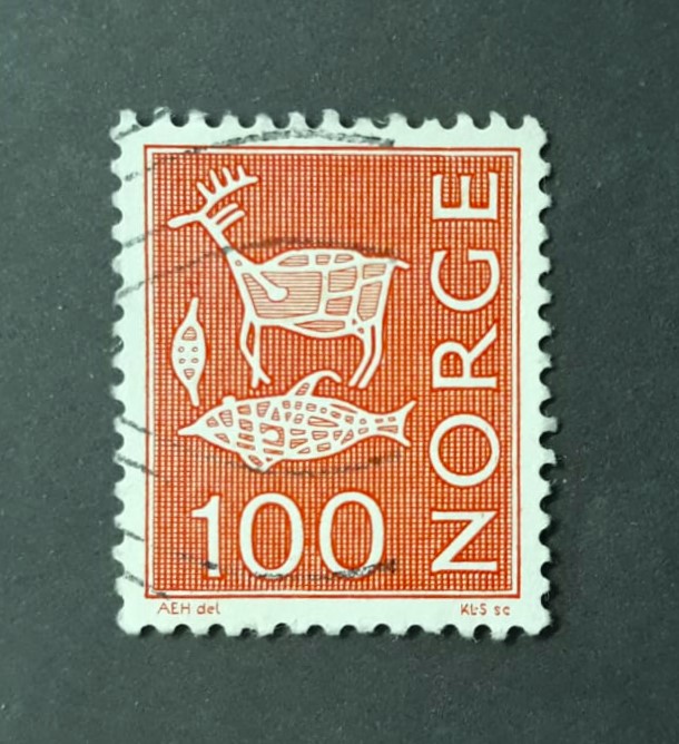Issue:    Norway Circa Stamp Type:   Stamp Number of Stamps:   1 Denominations:   100 Kr Issue Date:   1973 Issued By:    Norway post