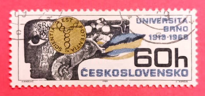 Issue:   Czechoslovakia 1969 University Of Brno Stamp Type:   Stamp Number of Stamps:  1 Stamps Denomination:   60 h Issue Date:   1968 Issued By:   Czechoslovakia Postal Service (USPS)