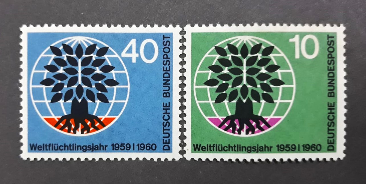 Issue:   Germany 1960 Set Of Tree Weltflüchtlingsjahr Stamp Type:   Stamp Number of Stamps:   1 Denominations:   10 PF ,  40 PF Issue Date:   1960 Issued By:   Germany Deutsche Post ( Deutschland )