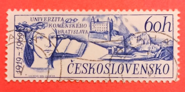 Issue:   Czechoslovakia University Of Komenskeho Bratislava Stamp Type:   Stamp Number of Stamps:  1 Stamps Denomination:   60 h Issue Date:   1969 Issued By:   Czechoslovakia Postal Service (USPS)