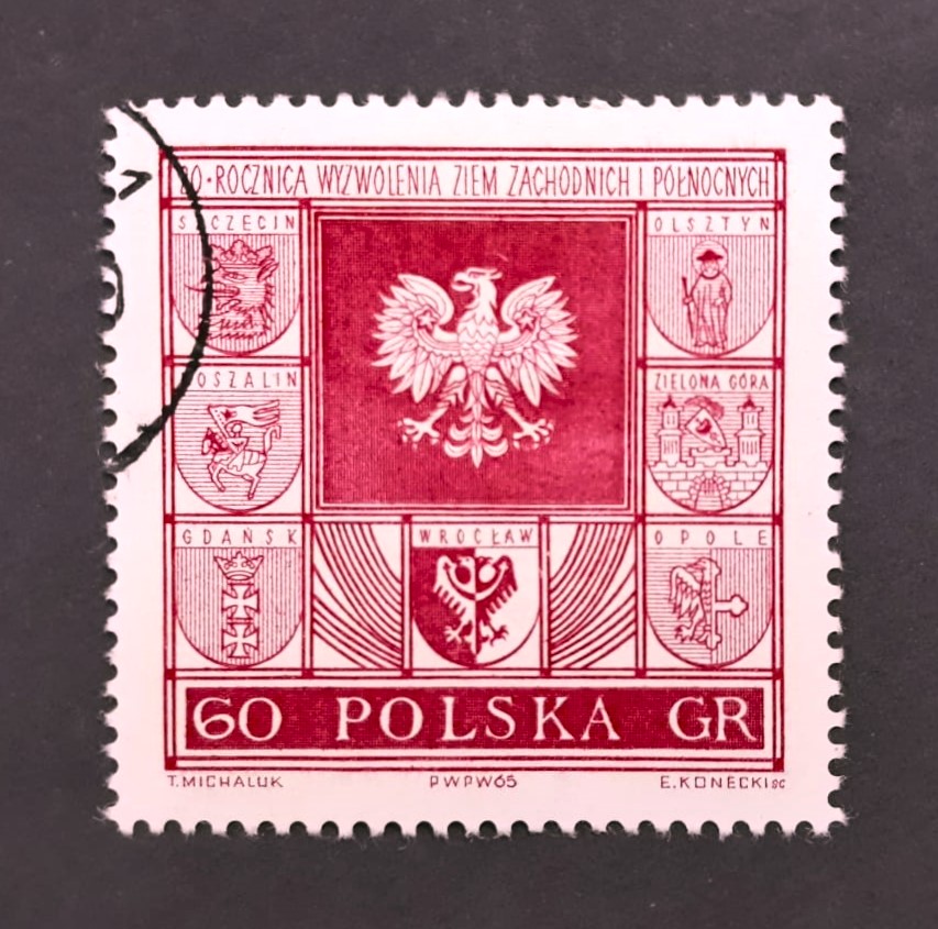 Issue:   Poland 1965 60GR Coats Of Arms Stamp Type:   Stamp Number of Stamps:   1 Stamps Denomination:    60 GR Issue Date:   1965 Issued By:   Poland POST