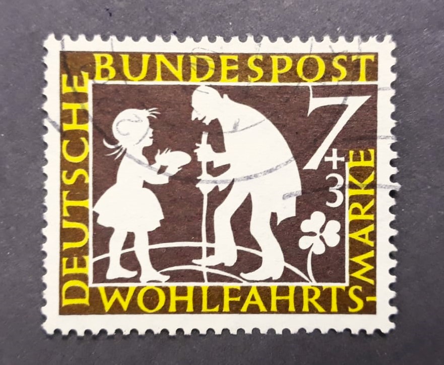 Issue:   Germany 1959 Charity Stamp Type:   Stamp Number of Stamps:   1 Denominations:   7 + 3 PF Issue Date:   1959 Issued By:   Germany Deutsche Post ( Deutschland )