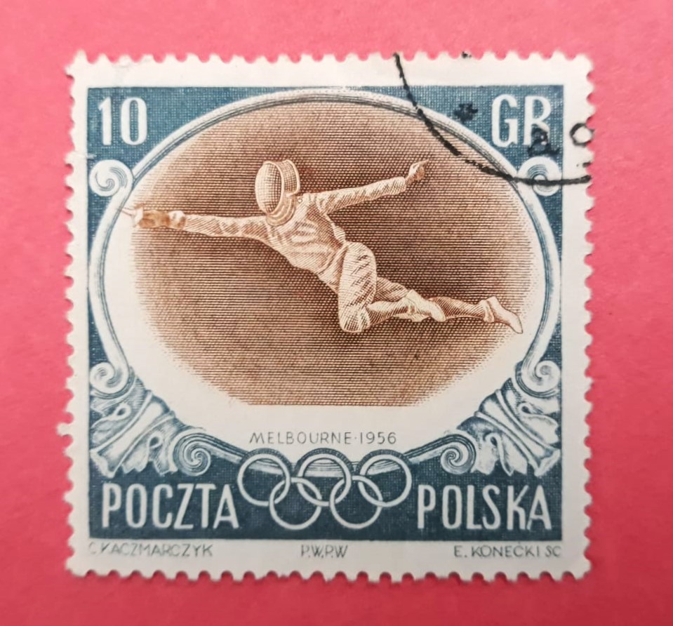 Issue:   Poland Melbourne 1956 Stamp Type:   Stamp Number of Stamps:  1 Stamps Denomination:   10 GR Issue Date:   1956 Issued By:   Poland POST
