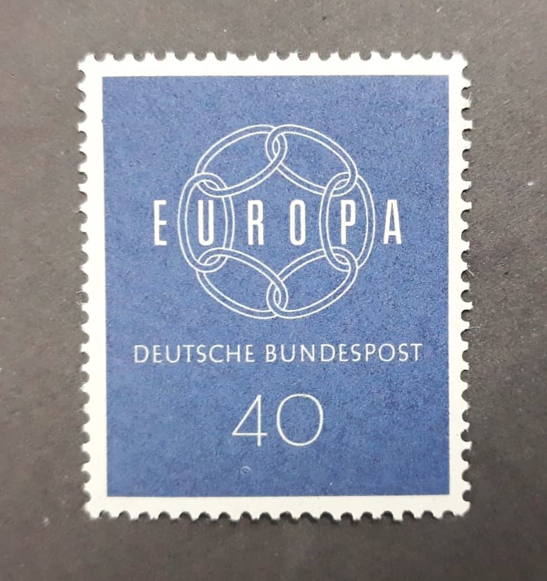 Issue:   Germany 1959 Europa Stamp Type:   Stamp Number of Stamps:   1 Denominations:   40 PF Issue Date:   1959 Issued By:   Germany Deutsche Post ( Deutschland )