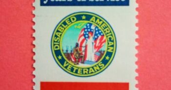 Issue:   USA 1970 Disabled American Veterans Stamp Type:   Stamp Number of Stamps:   4 Stamps Denomination:   6 C Issue Date:    1970 Issued By:    United States Postal Service (USPS)