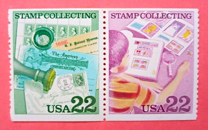 Issue:   USA 22 Cent National Stamp Collecting Type:   Stamp Number of Stamps:   2 Stamps Denomination:   22 C,  22 C, Issue Date:     Issued By:   United States Postal Service (USPS)