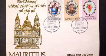 Issue:    Mauritius 1981 The Wedding of HRH The Prince of Wales First Day of Cover Type:   First Day Cover Number of Stamps:   1 Denominations:   10R,  2.50R, 25C,  Issue Date:    27-7-1981 Issued By:    Mauritius First Day Cover 