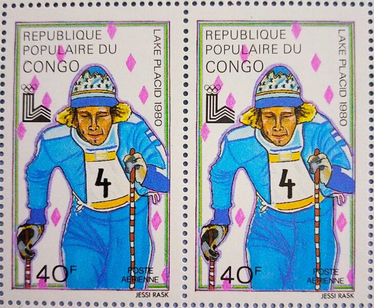 Issue:    People's Republic of Congo Lake Placid 1980 Stamp Type:   Stamp Number of Stamps:   24 Stamps Denomination:    40 F Issue Date:   1980 Issued By:    Anguilla Post