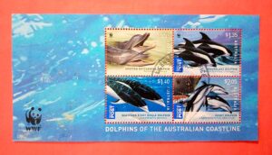 Australia Dolphins of the Australian Coastline Souvenir Sheet