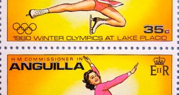Issue:    Anguilla 1980 Olympic Winter Games Lake Placid Stamp Type:   Stamp Number of Stamps:   20 Stamps Denomination:    35 C Issue Date:   1980 Issued By:    Anguilla Post