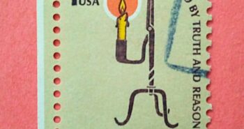 Issue:    America's Light Fueled By Truth And Reason Stamp Type:   Stamp Number of Stamps:   1 Stamps Denomination:   1.00 $ Issue Date:    1979 Issued By:    United States Postal Service (USPS) 
