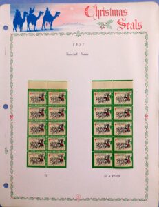 United States Christmas Greetings 1931 25th Annual Seal Souvenir Sheet