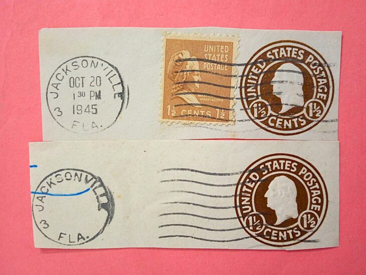 Issue:   USA George Washington Brown 1½ Cent Rare Stamp Type:   Stamp Number of Stamps:   2 Stamps Denomination:      1½ C ,  1½ C Issue Date:    1945  &  None Issued By:    United States Postal Service (USPS)
