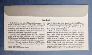 USA Legends of Baseball Babe Ruth Outfielder First Day Cover