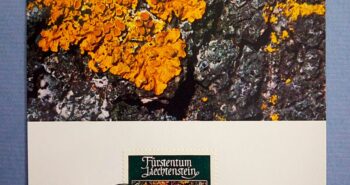 Issue:    Liechtenstein Xanthoria Parietina 1981 Postcard Type:    Postcard Number of Stamps:    2 Denominations:    40 y Issue Date:    1981 Issued By:     Europe Post 