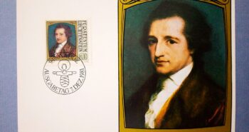 Issue:    Liechtenstein Johann Wolfgang von Goethe 1981 Postcard Type:    Postcard Number of Stamps:    1 Stamps Denomination:     70 rp Issue Date:    1981 Issued By:    Europe Post