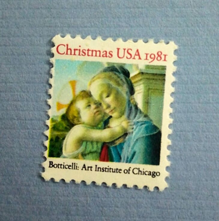 Issue:    USA Christmas Botticelli Art Institute of Chicago Stamp Type:   Stamp Number of Stamps:    1 Stamps Denomination:     Issue Date:    1981 Issued By:    United States Postal Service (USPS) 