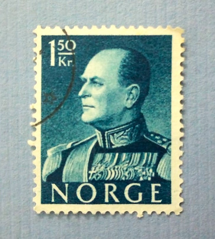 Issue:     Norway King Olav v series 150 kr Stamp Type:     Stamp Number of Stamps:     10 Stamps Denomination:     150 Kr Issue Date:     1959 Issued By:     Norway Post 