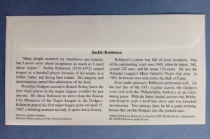 USA Legends of Baseball Jackie Robinson Second Baseman First Day Cover
