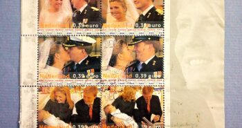 Issue:     Netherland Royal Family King Willem & Alexander 2004 Souvenir Sheet Type:      Souvenir Sheet Number of Stamps:     1o Stamps Denomination:      0,39 E  Issue Date:      2004 Issued By:     Netherland Post 