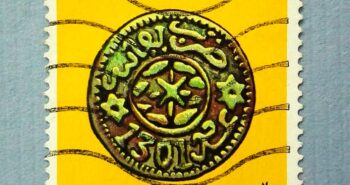 Issue:      Morocco Ancient Moroccan Coins Stamp Type:     Stamp Number of Stamps:       2 Stamps Denomination:       0.40 Dirham Issue Date:       1976 Issued By:     Morocco Post