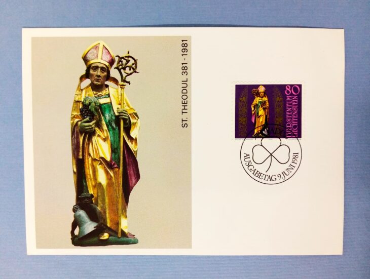 Issue:    Liechtenstein ST. Theodul 1981 FDC Postcard Type:    Postcard Number of Stamps:    1 Denominations:    80 y Issue Date:     1981 Issued By:    Europe Post 