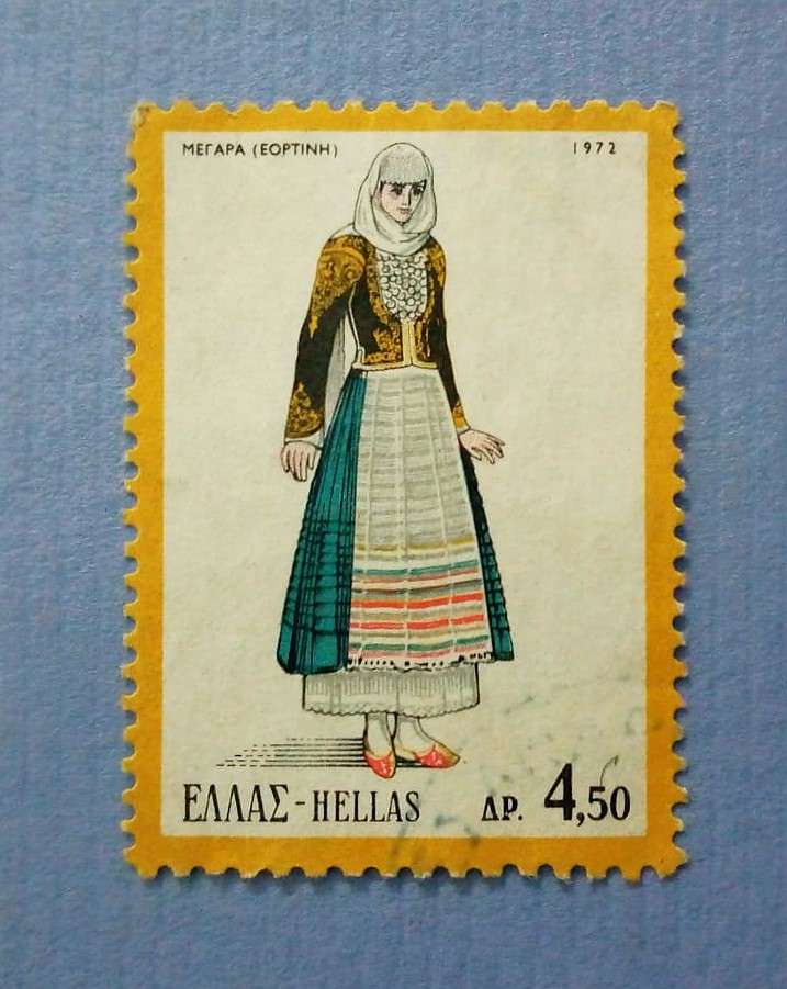 Issue:     Greece Megara Holiday 1972 Stamp Type:     Stamp Number of Stamps:    1 Denominations:     4.50  AP Issue Date:     1992 Issued By:     Greece Post 