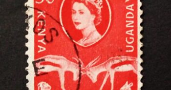 Issue:      Kenya Uganda Tanganyika Queen Elizabeth 1960 Red Stamp Type:     Stamp Number of Stamps:      3 Stamps Denomination:       30 C,  Issue Date:       1960 Issued By:      Kenya Post 