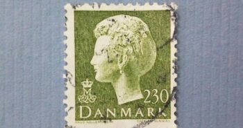 Issue:     Denmark Queen Margrethe 1974 Stamp Type:     Stamp Number of Stamps:     1 Stamps Denomination:     2.30 DKK Issue Date:      1974 Issued By:     Denmark Post 