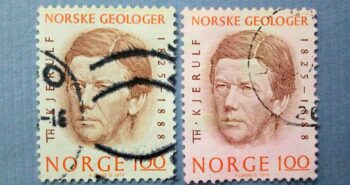 Issue:      Norway  Theodor Kjerulf 1974 Stamp Type:     Stamp Number of Stamps:      2 Denominations:       100,  100,  Issue Date:      1974 Issued By:      Norway post