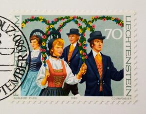 Lichtenstein 1980 Folk Dance postcard