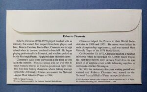 USA Legends of Baseball Roberto Clemente Outfielder First Day Cover