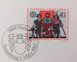 Lichtenstein Raise of Peasants 1982 FDC Postcard