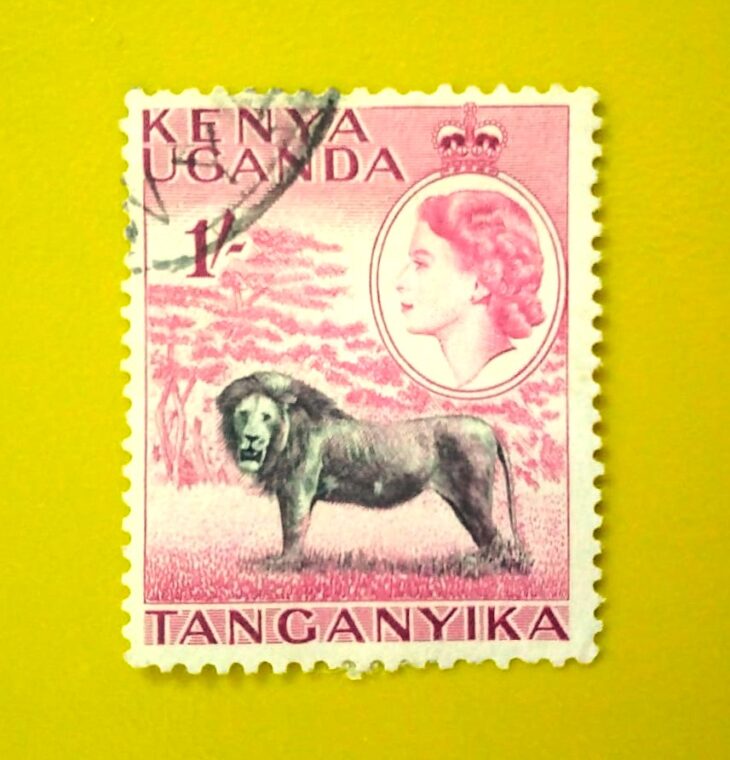 Issue:      Kenya Uganda Queen Elizabeth II Tanganyika 1954 Stamp Type:     Stamp Number of Stamps:      1 Stamps Denomination:       1/- Issue Date:       1954 Issued By:      Kenya Post 
