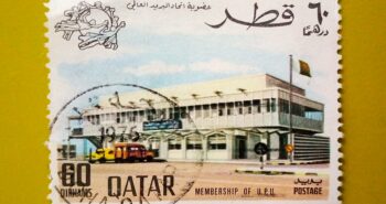 Issue:      Qatar Membership of U.P.U Stamp Type:     Stamp Number of Stamps:      1 Stamps Denomination:      60 Dirham, Issue Date:      1966 Issued By:      Qatar Post