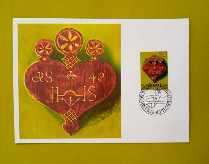 Issue:      Liechtenstein Heart 1980 FDC Postcard Type:      Postcard Number of Stamps:      1 Denominations:      40 y Issue Date:      1980 Issued By:      Europe Post 