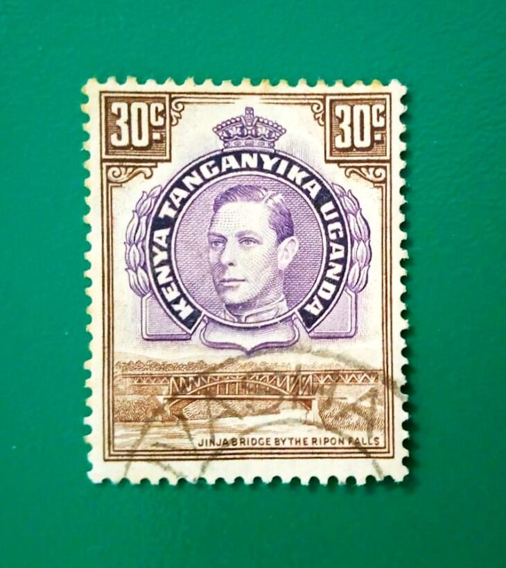 Issue:      Kenya King George VI 1952 Stamp Type:     Stamp Number of Stamps:      1 Stamps Denomination:       30 C, Issue Date:       1952 Issued By:      Kenya Post 