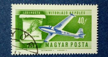 Issue:      Hungary 40f Aviation 1962 Stamp Type:      Stamp Number of Stamps:      1 Stamp Denominations:       40 Ft, Issue Date:       1962 Issued By:       Hungary Post 