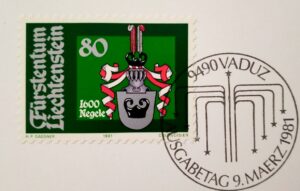 Liechtenstein Negele Coat of Arms FDC Postcard