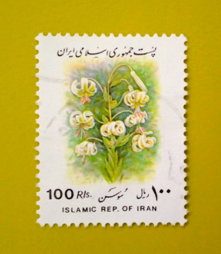 Issue:       Iran Lily Flower 1993 Stamp Type:       Stamp Number of Stamps:       1 Denominations:       100 RL, Issue Date:        1993 Issued By:      Iran Post 