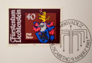 Liechtenstein Meier Coat of Arms FDC Postcard