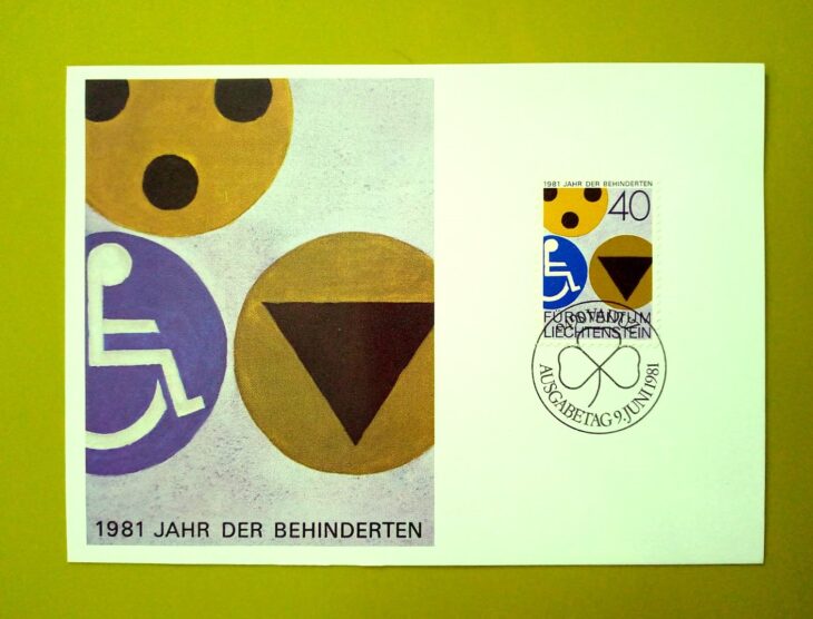 Issue:      Liechtenstein Year of Disabled Persons 1981 FDC Postcard Type:      Postcard Number of Stamps:      1 Denominations:      40 y Issue Date:      1981 Issued By:      Europe Post 